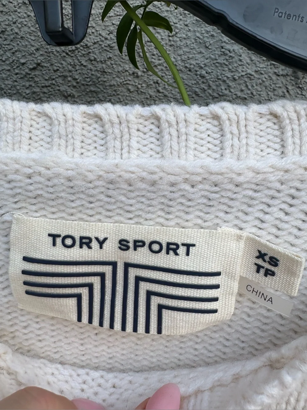 Tory Burch Sport Chunky Merino Pixel Little Grumps Sweater In White Size XS